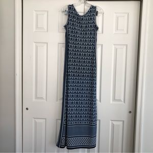 NWT Max Studio Blue & White Maxi Dress - Size XS